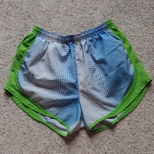Nike Blue and Green Running Shorts
